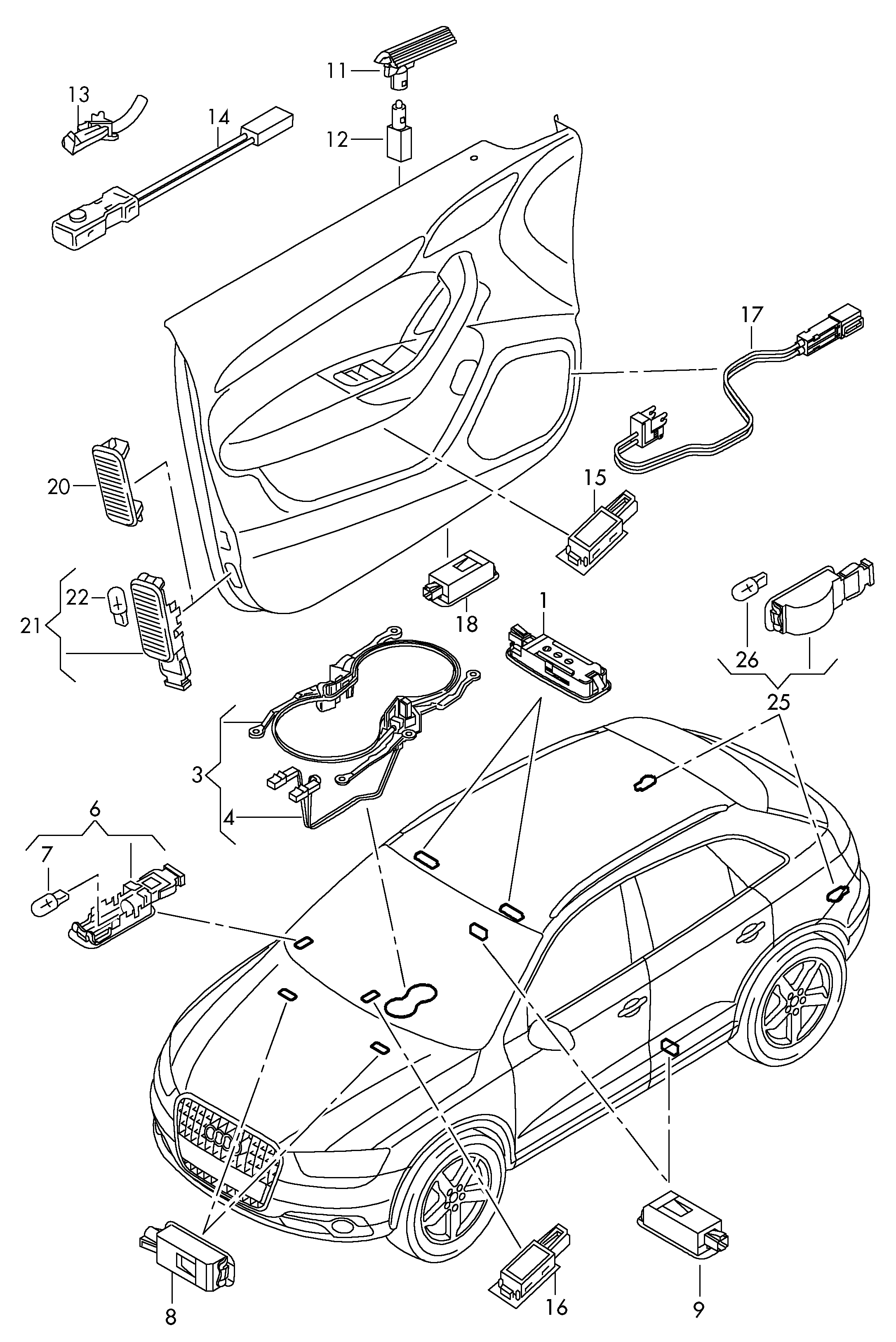 luggage compartment light - Audi Q3(AQ3)  