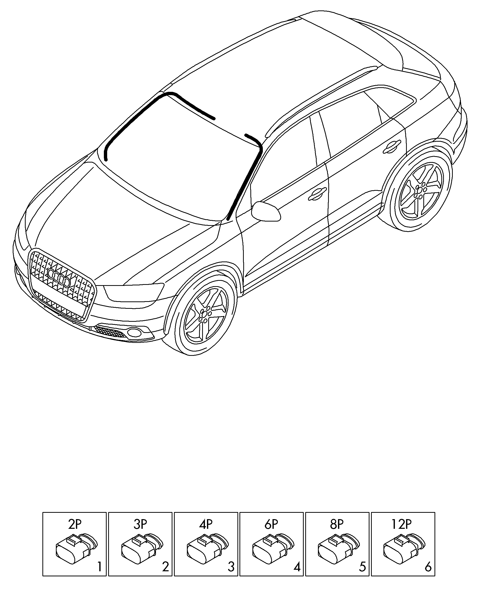 connector housing - Audi Q3(AQ3)  