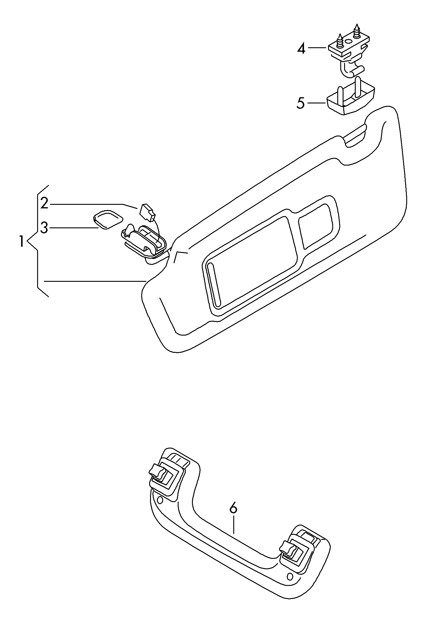 fasteners; grab handle, folding - Audi A4/Avant(A4)  