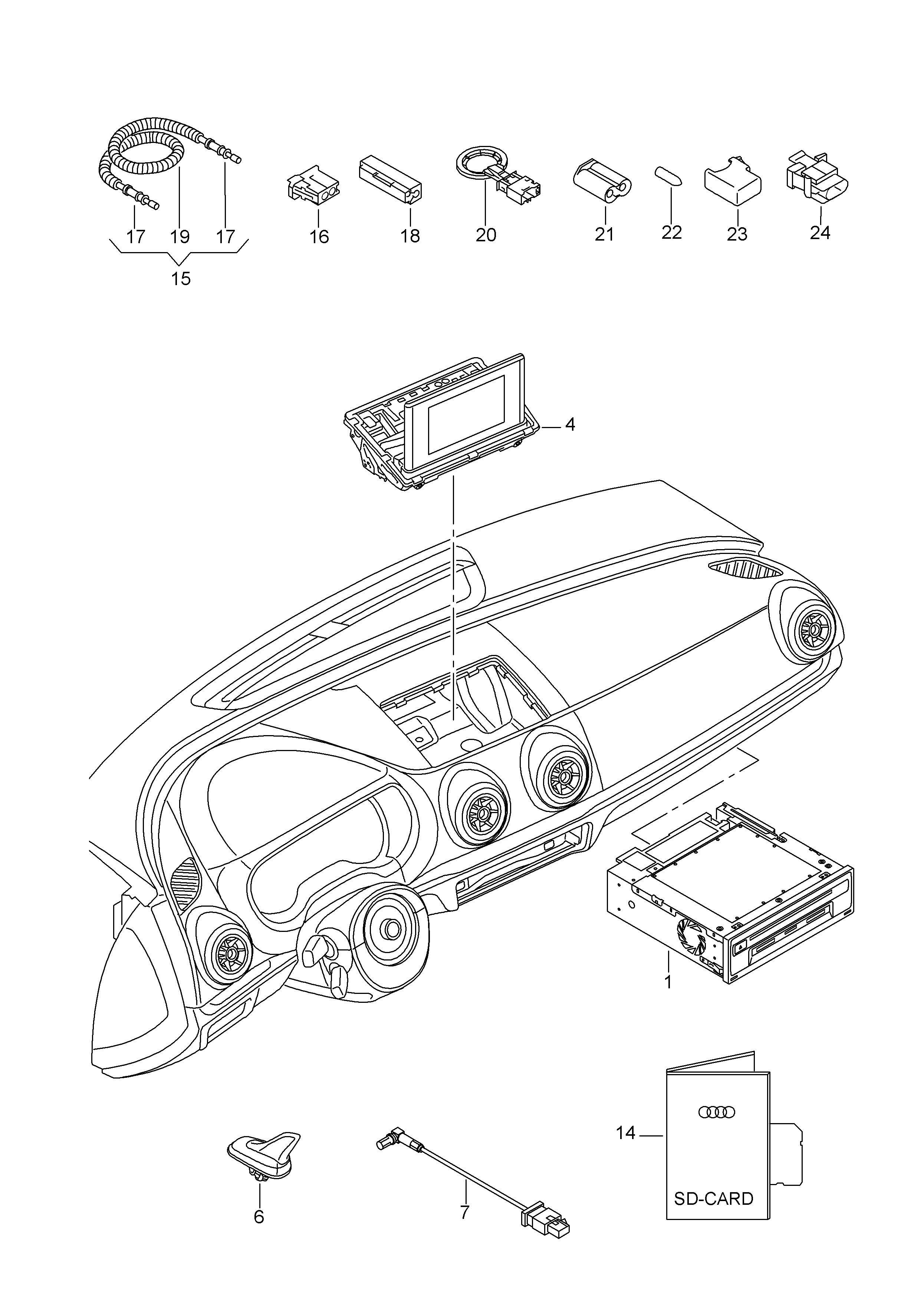 lichtbrongeleider - Audi A3/S3/Sportb./Lim./qu(A3)  