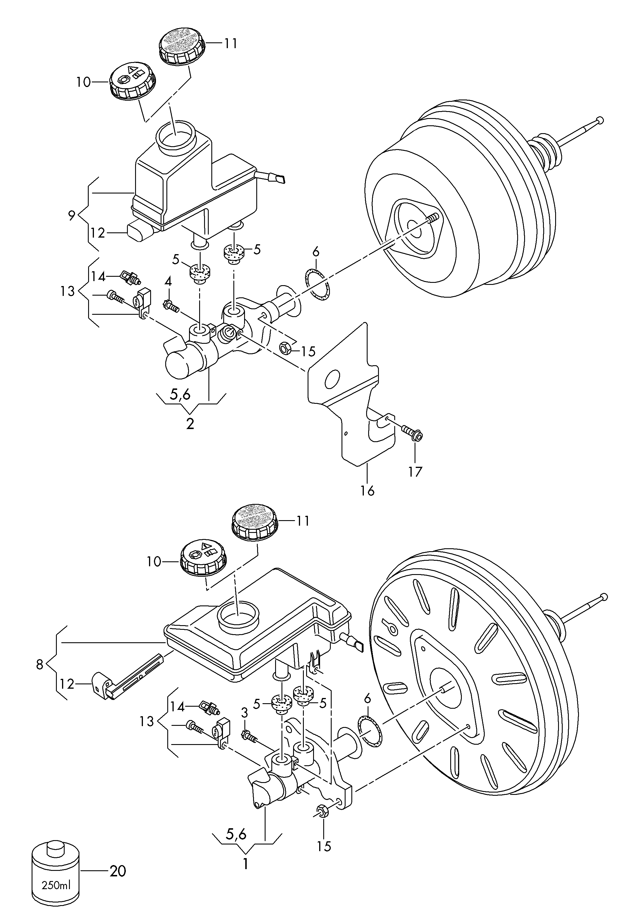 brake master cylinder; reservoir; brake fluid - Leon/Leon 4(LE)  