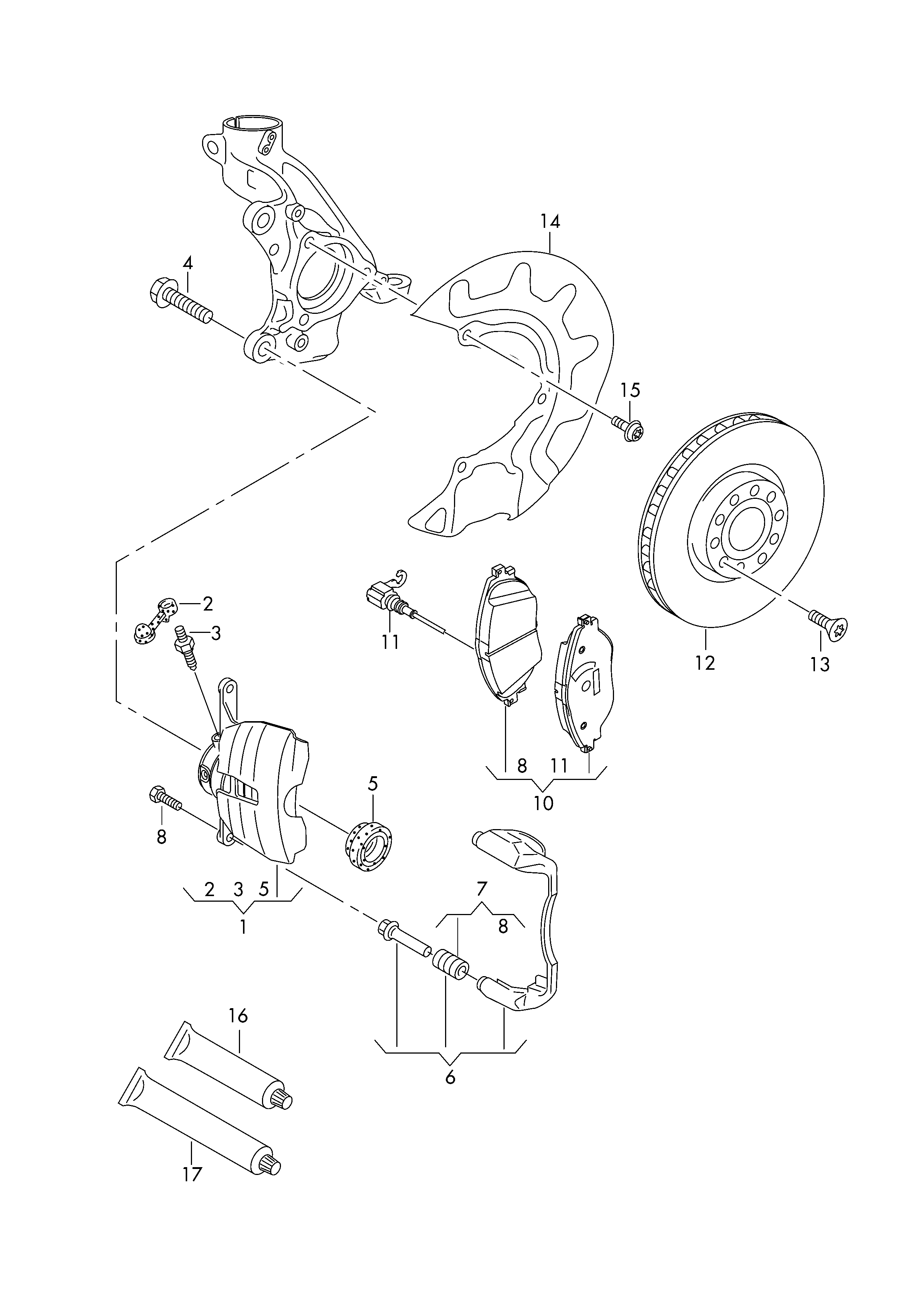 floating caliper brake - Golf/Variant/4Motion(GOLF)  