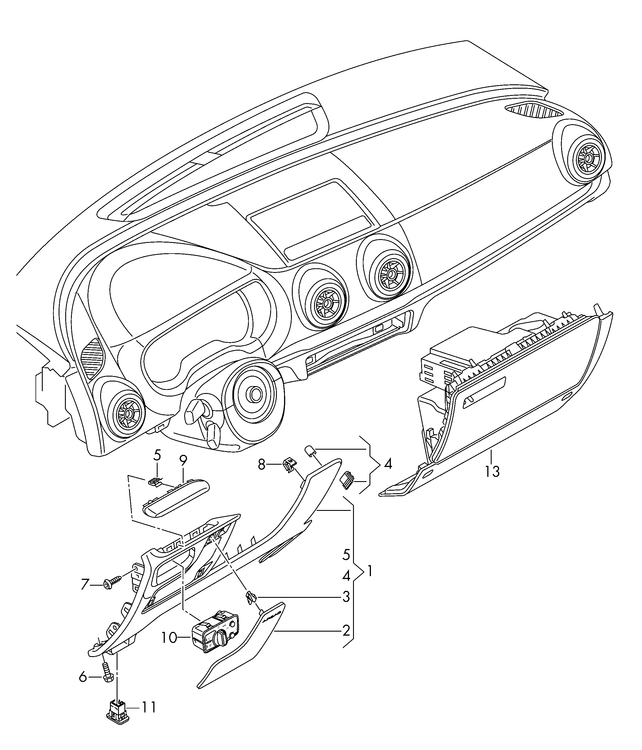 stowage compartment - Audi A3/S3/Sportb./Lim./qu(A3)  