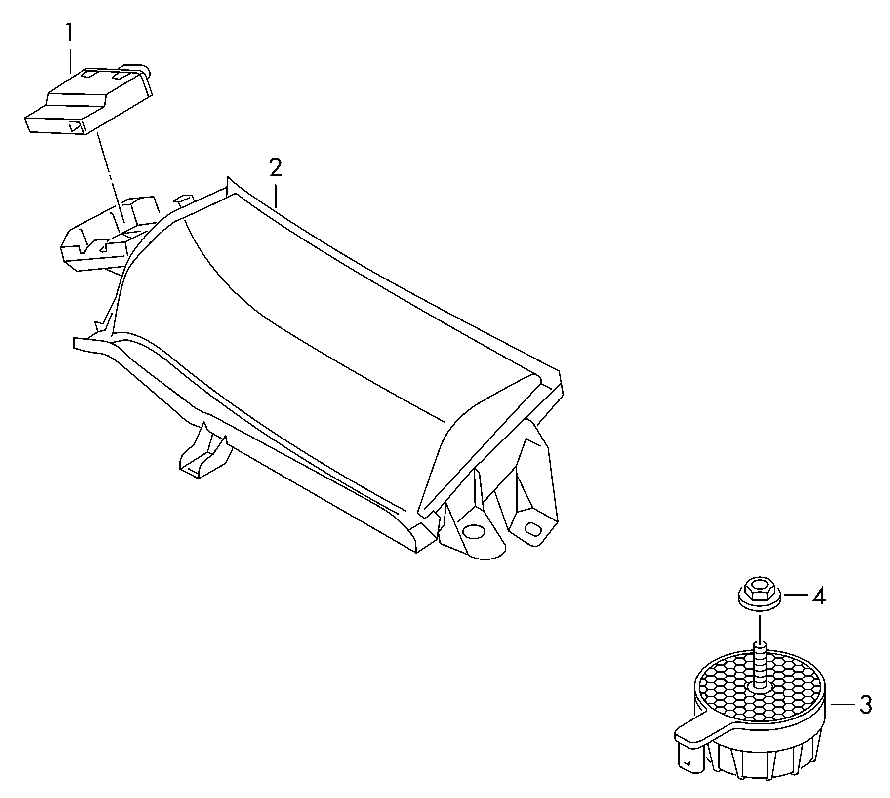 actuator for impact sound - Audi A3/S3/Sportb./Lim./qu(A3)  