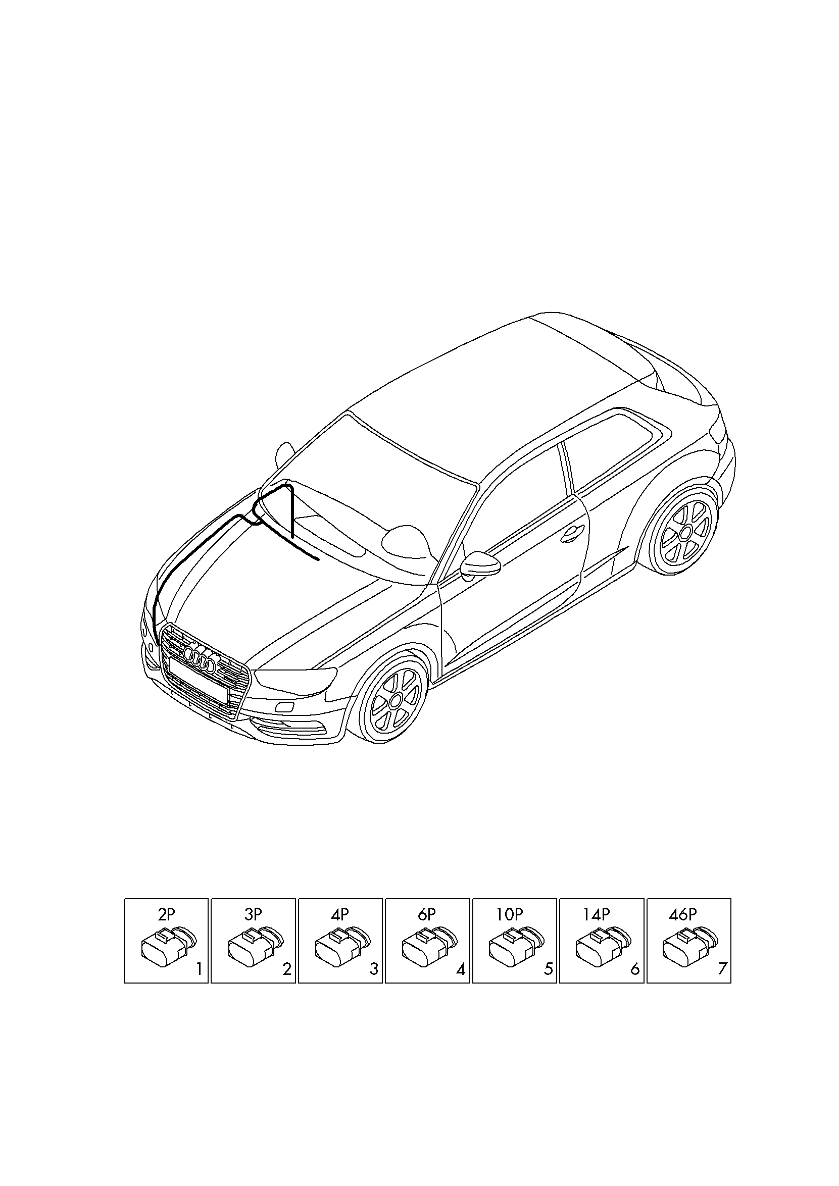 connector housing - Audi A3/S3/Sportb./Lim./qu(A3)  