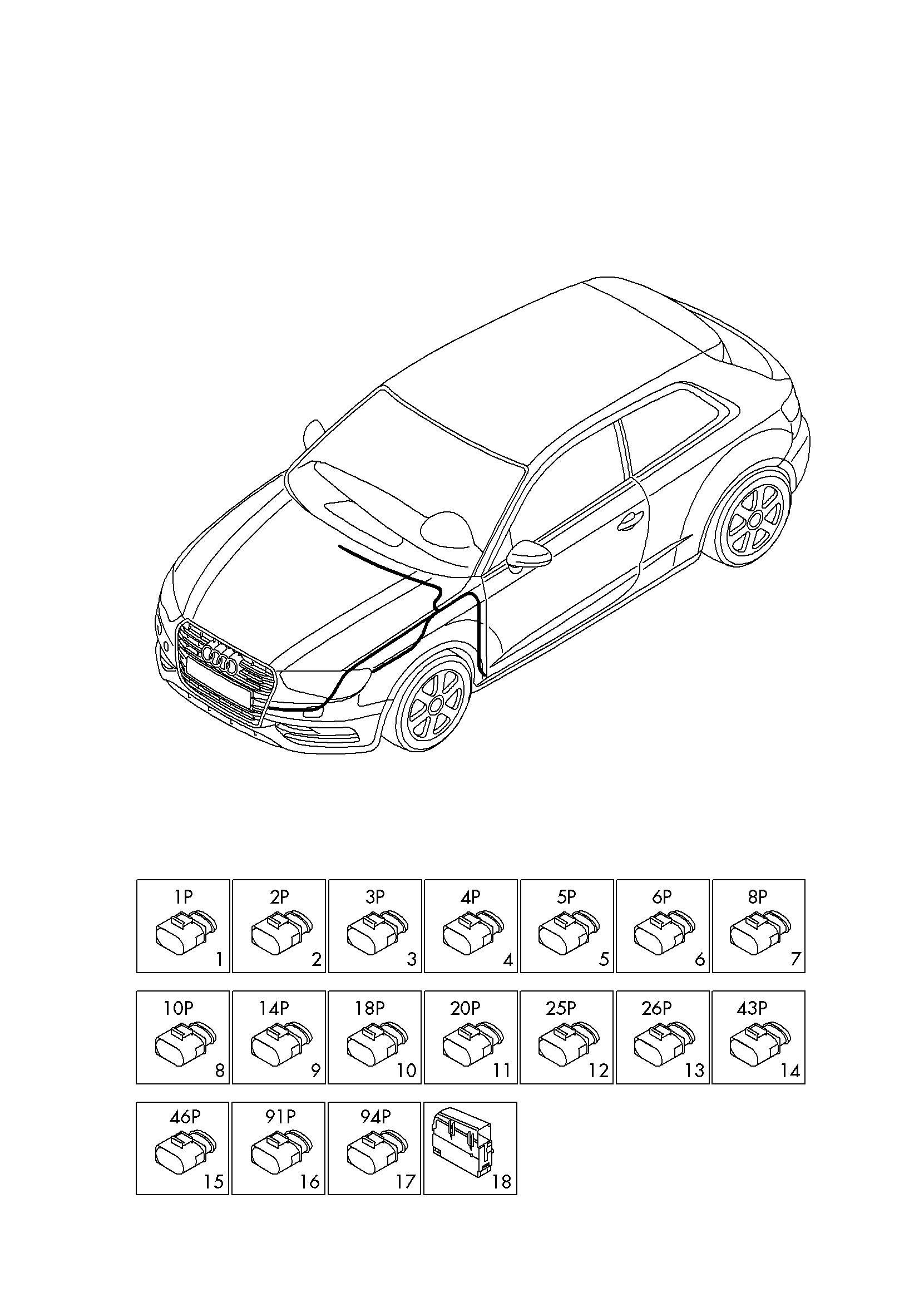 central electrics for engine
bay - Audi A3/S3/Sportb./Lim./qu(A3)  