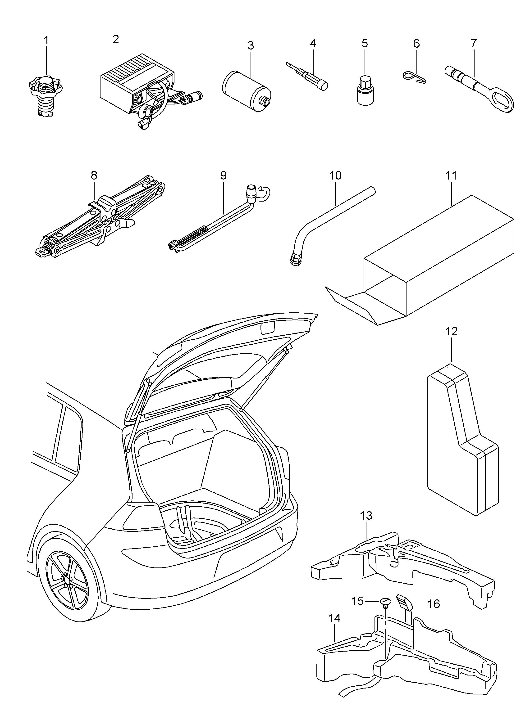 Bordwerkzeug - Golf/Variant/4Motion(GOLF)  