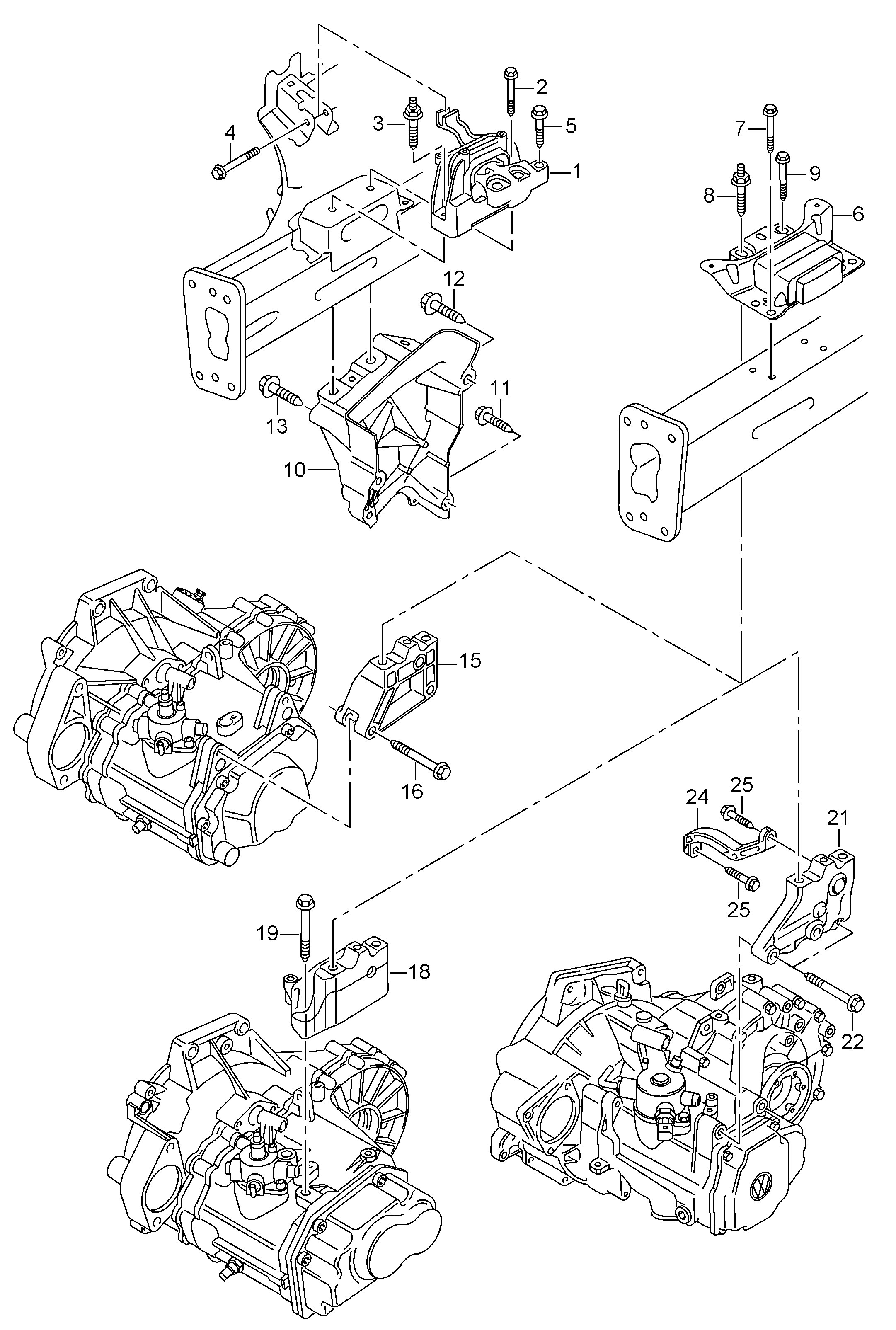 pieces de fixation p. moteur
et bv - Leon/Leon 4(LE)  