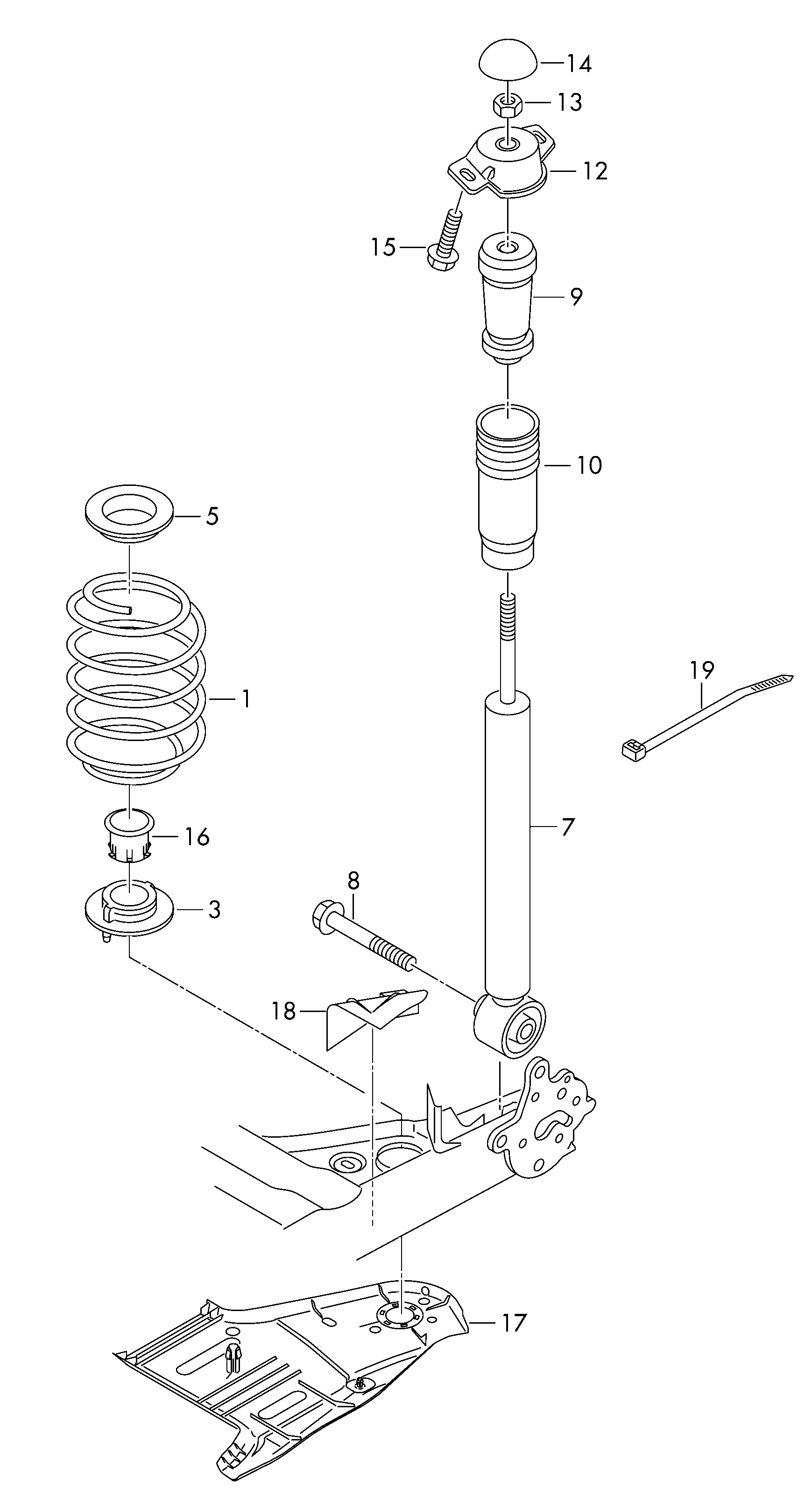 zawieszenie - sprezyny; amortyzator - Golf/Variant/4Motion(GOLF)  