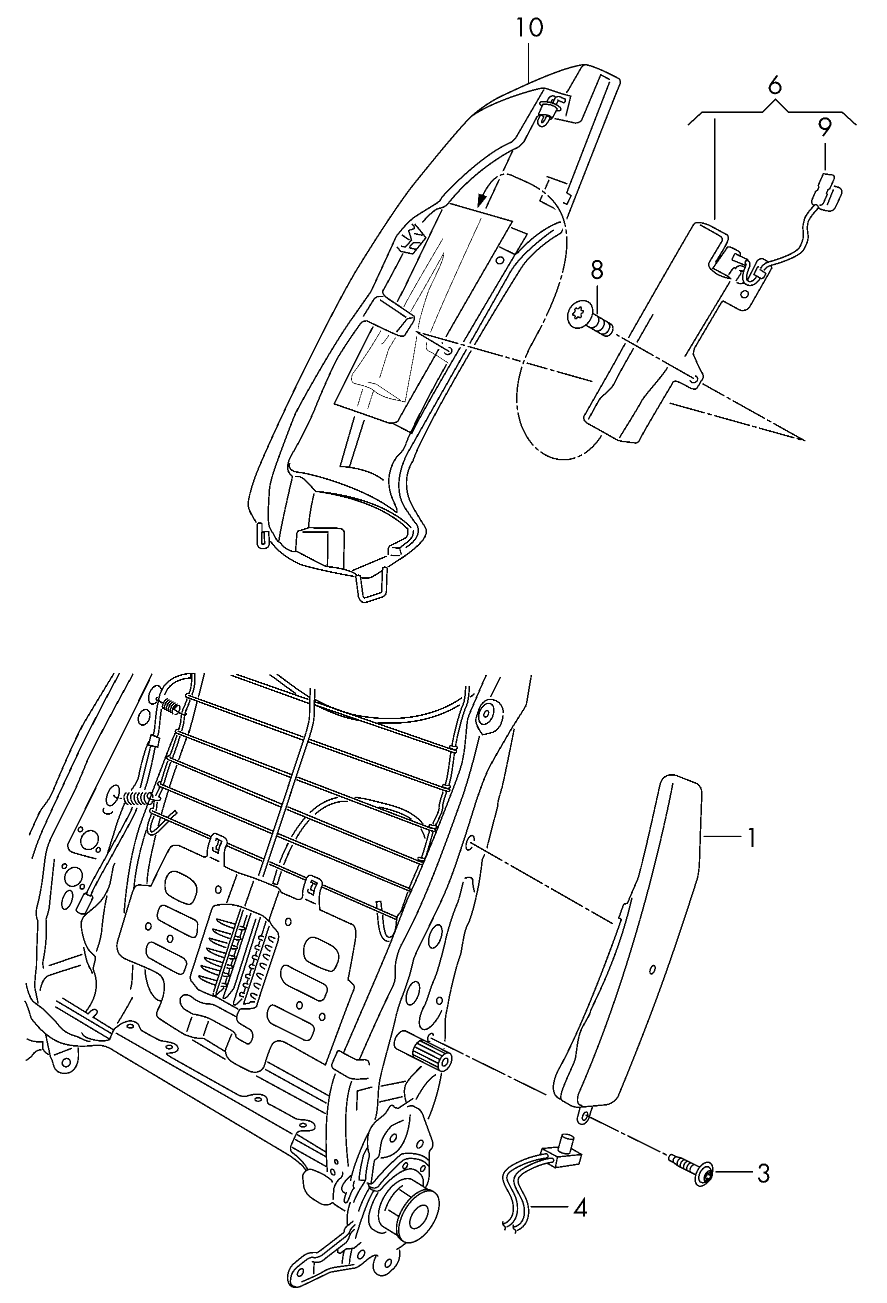 side airbag unit - Golf/Variant/4Motion(GOLF)  