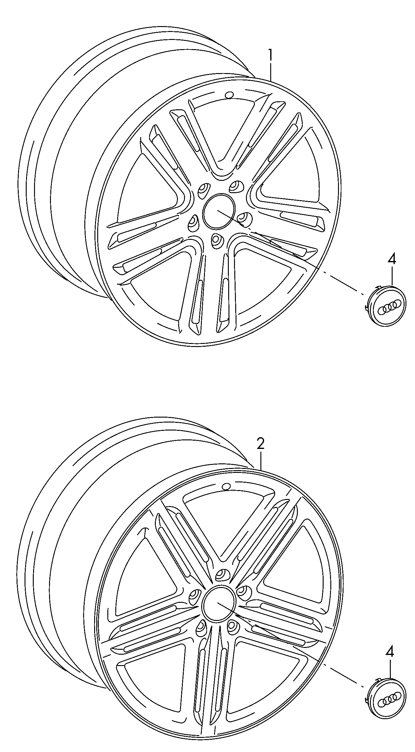 cerchio in alluminio; per pneum. invernali; coprir... - Audi RSQ3(RSQ3)  