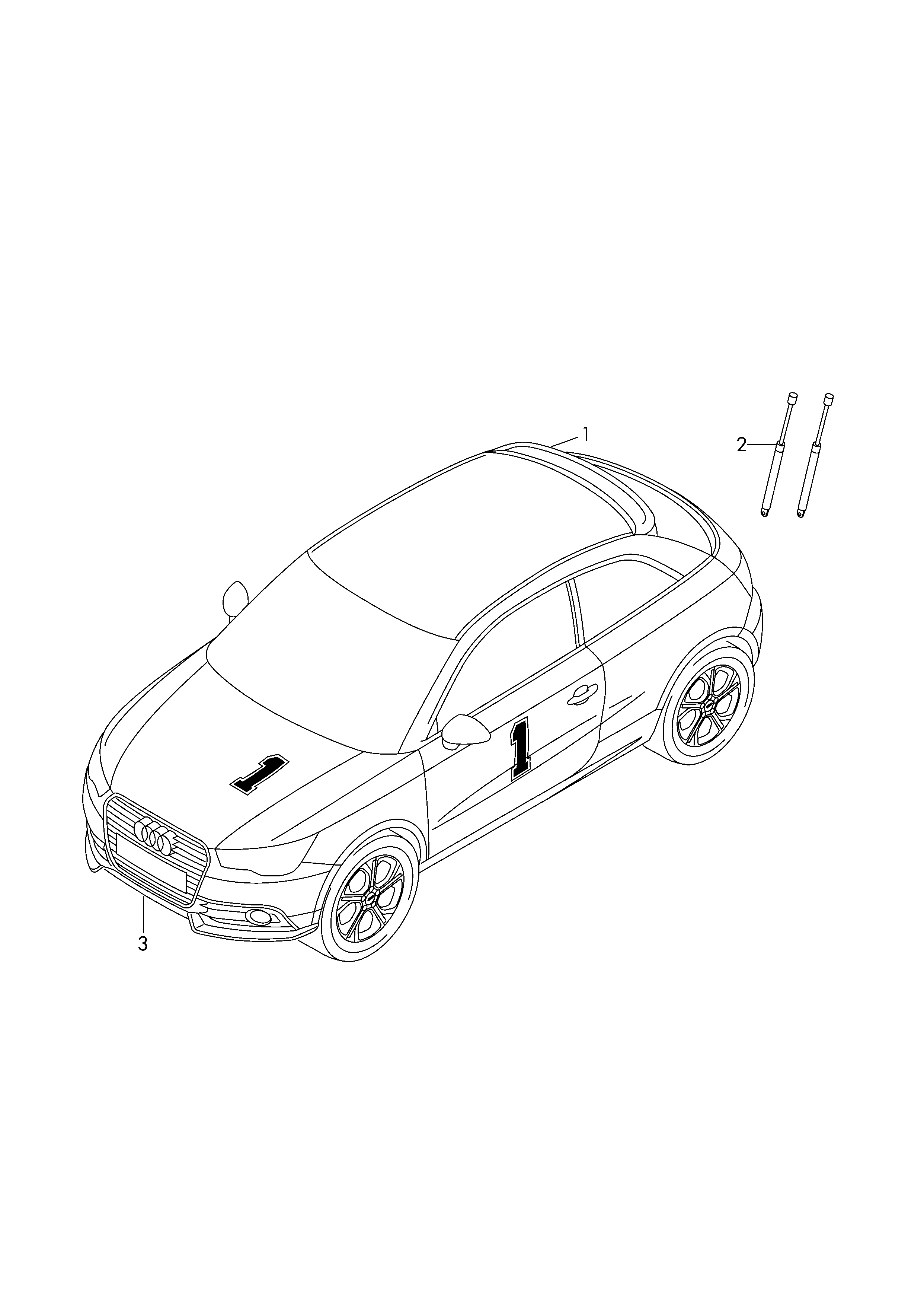 Original Zubehoer; Aerodynamik-Anbauteile Audi A1 (A1) 2016 jahr