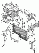 a/c condenser<br/>a/c compressor<br/>fluid container with
connecting parts