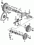 crankshaft<br/>flywheel<br/>conrod<br/>bearings