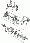 kompresor klimatizace<br/>dily pripojovaci a upevnovaci
pro kompresor<br/>F 24-E-000 001>> 24-F-175 000