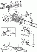 planetary gears w. regulator
and turbine shaft