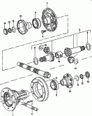 Ausgleichsgetriebe<br/>Triebling und Tellerrad<br/>fuer 4-Gang Schaltgetriebe<br/>fuer 5-Gang Schaltgetriebe