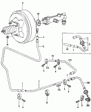brake pressure regulator
with vacuum pipes