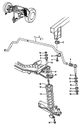 coil spring<br/>shock absorbers<br/>anti-roll bar<br/>for front axle with
coil springs