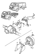 brake servo<br/>brake pressure regulator
(load sensitive)
