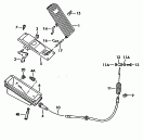 accelerator pedal<br/>accelerator cable