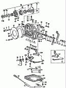 planetary gears w. regulator
and turbine shaft