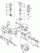 rear axle beam with attachment
parts<br/>suspension<br/>anti-roll bar