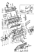 cylinder block with pistons<br/>cylinder head