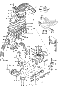 fuel metering valve<br/>intake connection<br/>air filter with connecting
parts