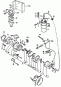 ignition coil<br/>ignition lead<br/>spark plug<br/>distributor