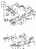 wiring harness: front left<br/>wiring set for battery
and 3-phase alternator<br/>earth line<br/>wiring harness for
top dead center sender<br/>F             >> 825 2019 054