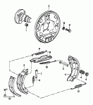 plateau de frein<br/>cylindre recepteur<br/>segment frein avec garniture<br/>F 869 2500 001>>