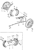 calliper carrier<br/>brake shoe with lining<br/>brake cable