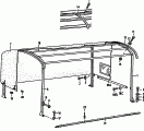 frame with canopy and
attachment parts