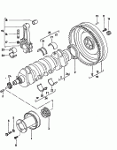 crankshaft<br/>flywheel<br/>v-belt pulley