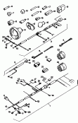 harness for engine compartment<br/>wiring set for three-phase
alternator<br/>earth line