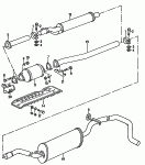catalytic converter<br/>intermediate pipe<br/>rear silencer