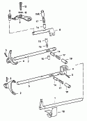 Schaltwelle<br/>Schaltstange<br/>Schaltgabel<br/>fuer 4-Gang Schaltgetriebe