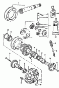Ausgleichsgetriebe<br/>Triebsatz<br/>fuer 4-Gang Schaltgetriebe<br/>fuer 5-Gang Schaltgetriebe
