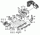 throttle valve adapter<br/>intake manifold