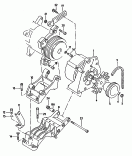 Befestigungsteile fuer Dreh-
stromgenerator<br/>fuer Fahrzeuge mit Zusatz-
hydraulikpumpe oder Kuehl-
kompressor
