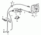 speedometer<br/>(push-on connection)<br/>compensating gearbox<br/>speedometer drive cable