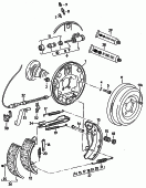 plateau de frein<br/>cylindre recepteur<br/>segment frein avec garniture