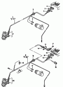 mazo cables p.
instal. encendido transist.<br/>juego cables p. aparato mando<br/>p. vehiculos reequipados con
sist. depuracion gases escape
regulado por sonda lambda<br/>vease ilustracion: