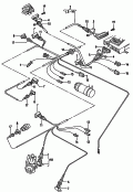 harness for lambda probe and
transistorized ignition system<br/>for vehicles with<br/>knock sensor<br/><br><br> see current flow diagram <br><br/>wiring set for control unit<br/>for vehicles with retro fitted
lambda regulated exhaust
emission system<br/>see illustration: