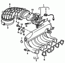throttle valve adapter<br/>intake manifold