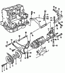 central hydraulic pump<br/>1.circuit = power steering
2.circuit = hydraulic
brake servo or
self-leveling system