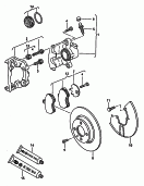 disc brake with caliper
mark ii<br/>brake disc<br/>for models with anti-lock
brake system             -abs-