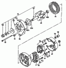 individual parts for
3-phase alternator