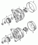 alternator and single
parts<br/>for alternator: